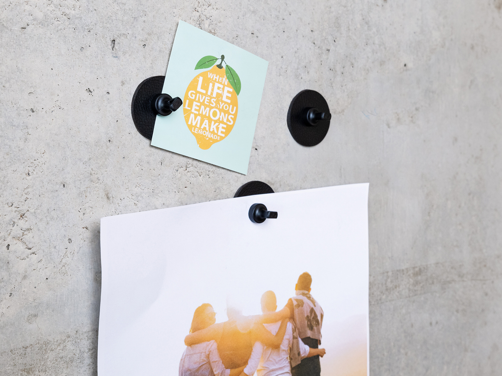 Silwy Flex 4-delige set magnetische pins incl. zwarte metaal-nano-gel-pads