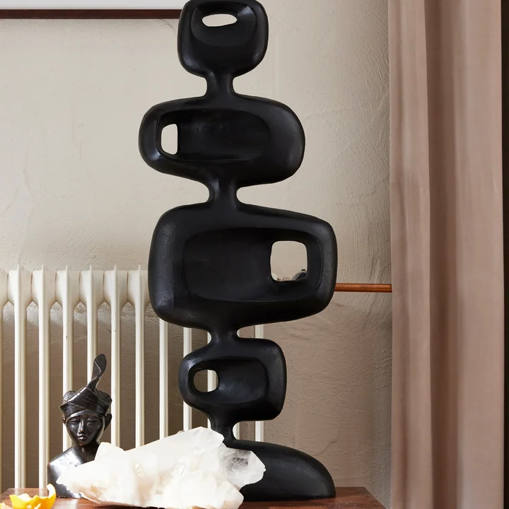 HKliving - Aluminium Skulptur, heavy black