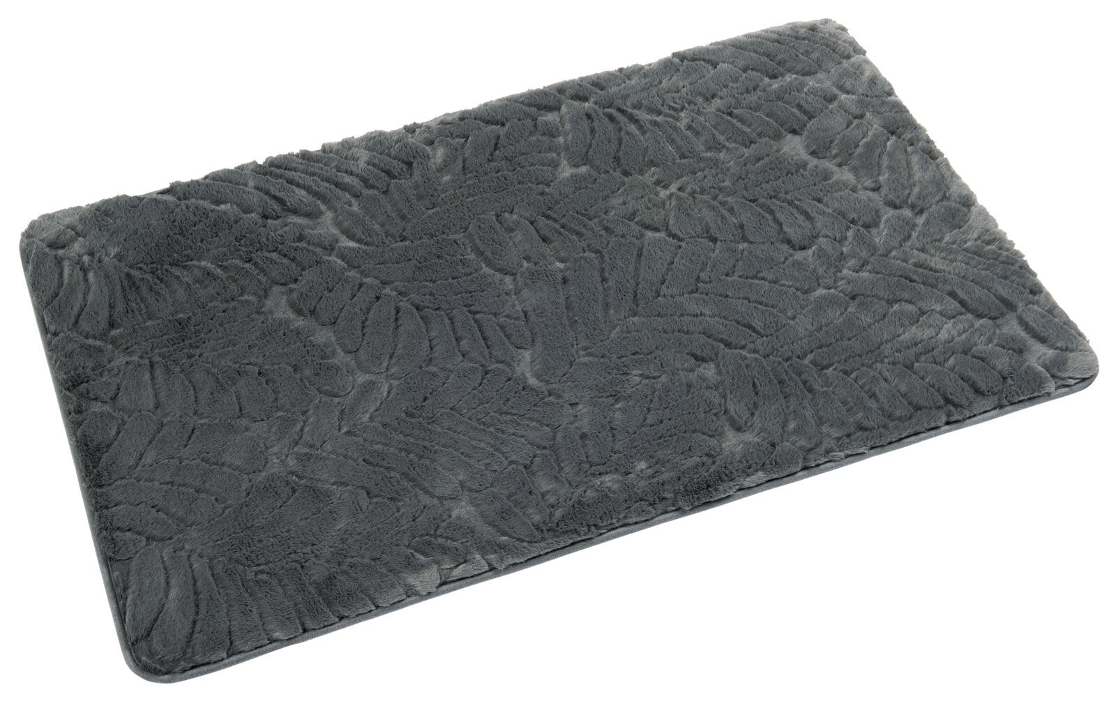 Badematte Blätter 60x100 cm anthrazit