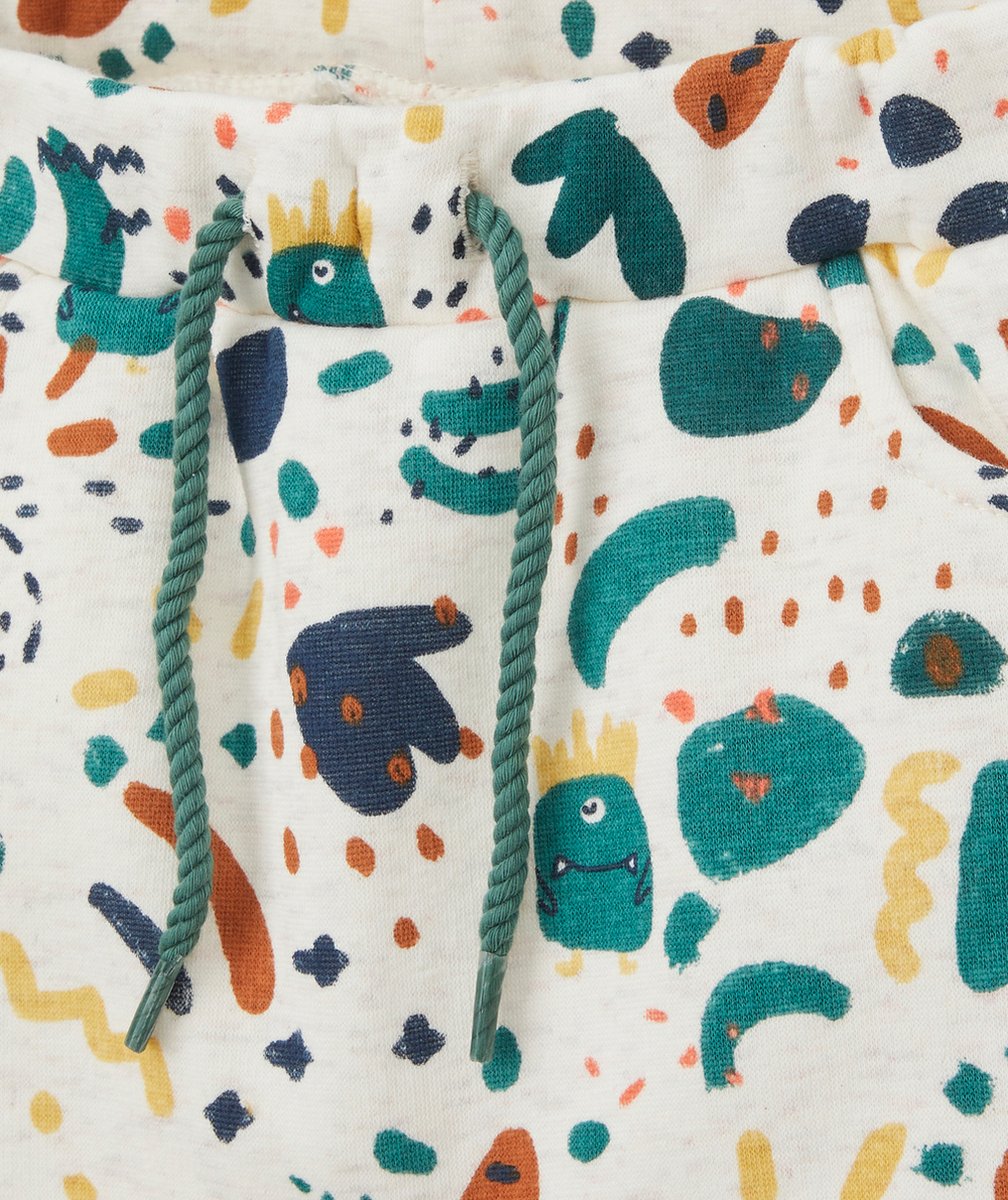 PANTALON SAROUEL IMPRIMÉ DE COULEURS EN FIBRES RECYCLÉES