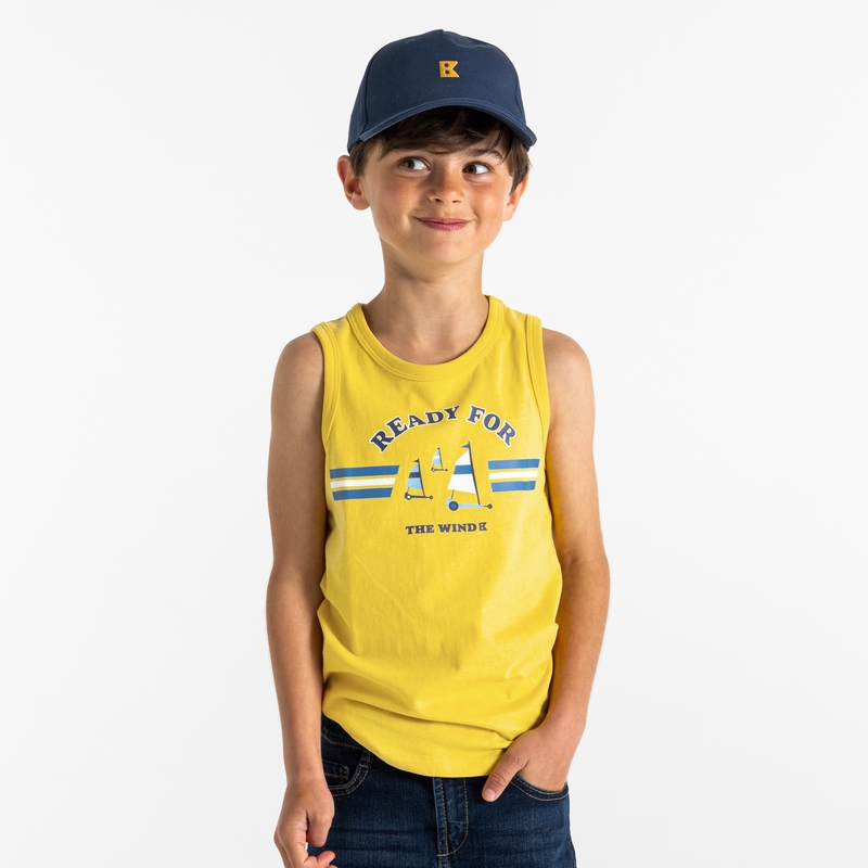 Débardeur coton jaune garçon
