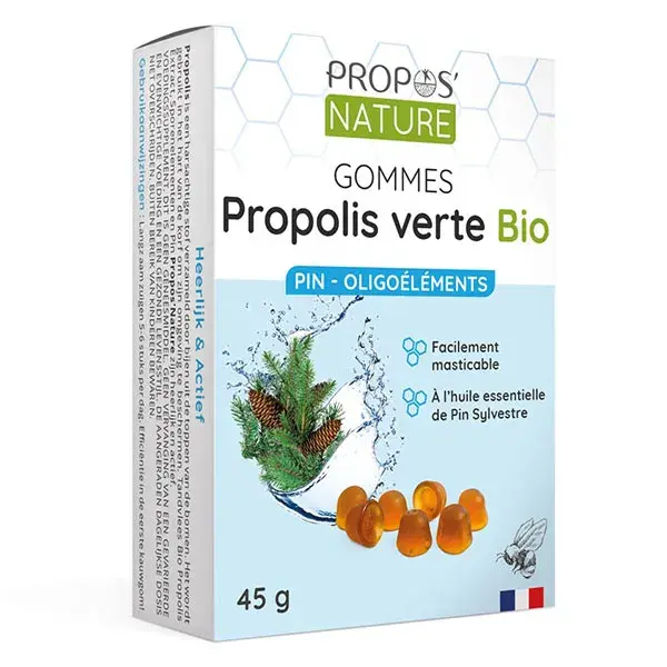Propos' Nature Apithérapie Gomme de Propolis Oligoéléments Pin Bio 45g