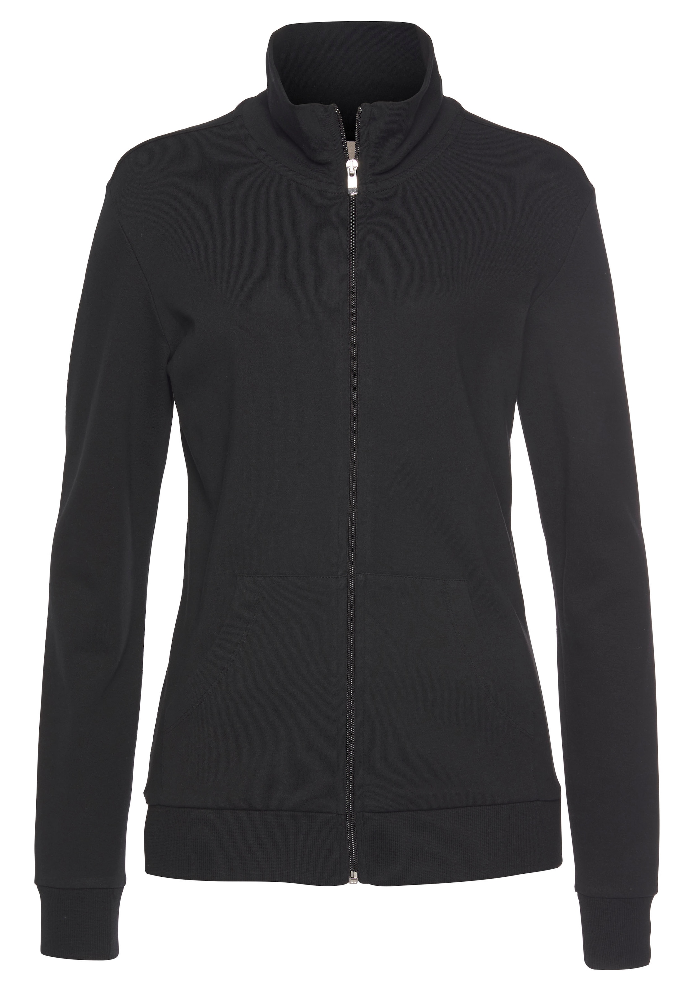 Bench. Loungewear Sweatjacke , mit glänzender Logostickerei am Stehkragen, Loungeanzug