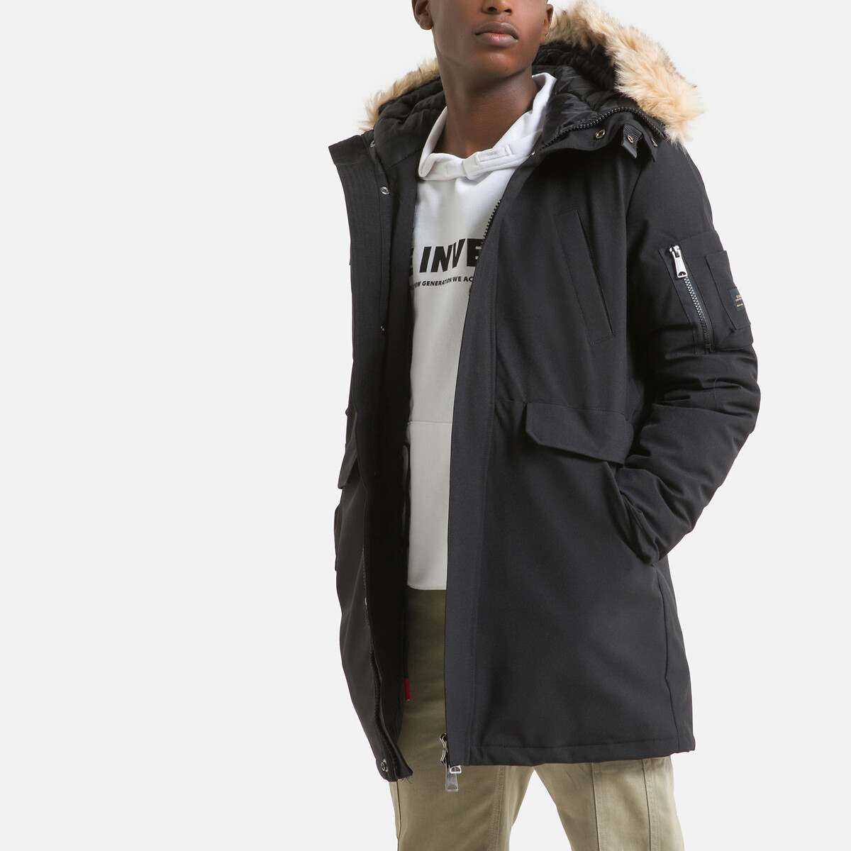SCHOTT<br>Parka com capuz 10-16 anos