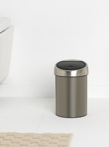 Touch Bin afvalemmer, 3 liter, kunststof binnenemmer - Platinum