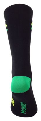 Mooquer Monkey Corsa Noir Brodé Chaussettes hautes unisexe d'été avec grille