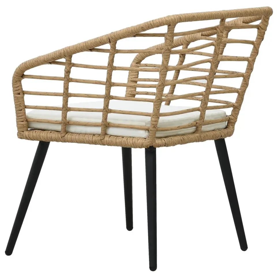 vidaXL - Tuinstoel - Bruin - Poly rattan - 2 stuks