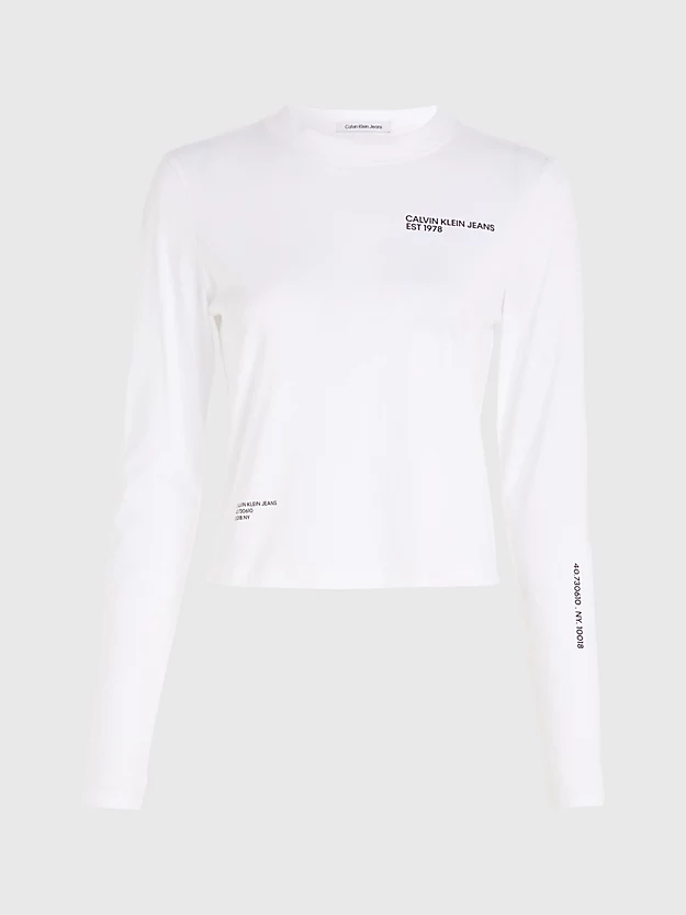 Camiseta de manga comprida com logotipo