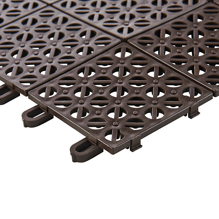 Dalle plastique marron Artor 55,5 x 55,5 cm (x 2)
