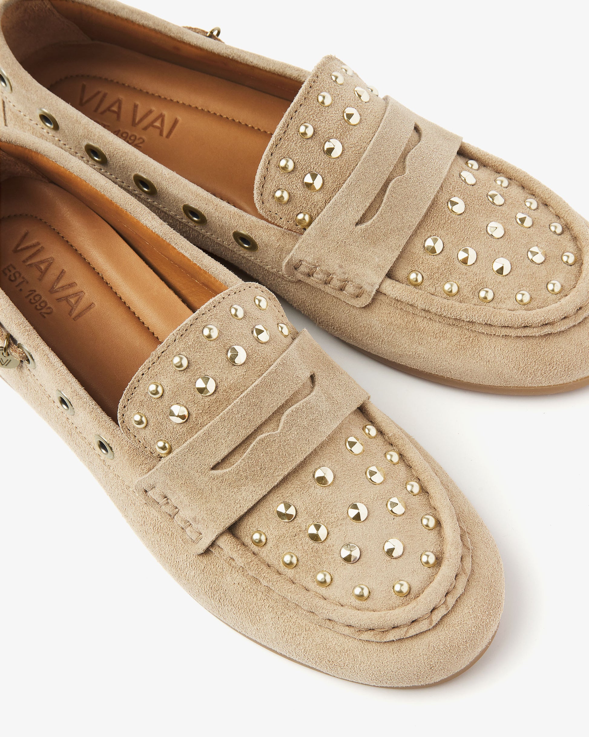 VIA VAI beige dames loafers June Macy