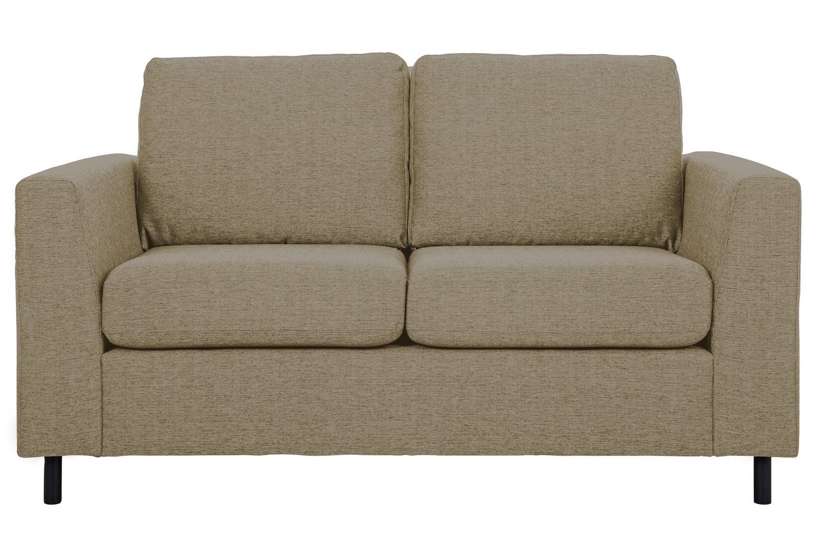 Oslo 2-seter Tekstil Neve 16 Dark Beige med sorte ben