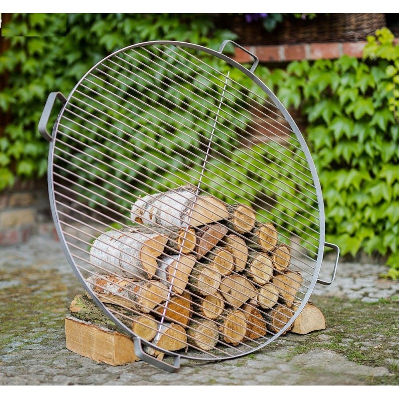 Grille de cuisson ronde en acier inoxydable 60 cm avec 4 poignées