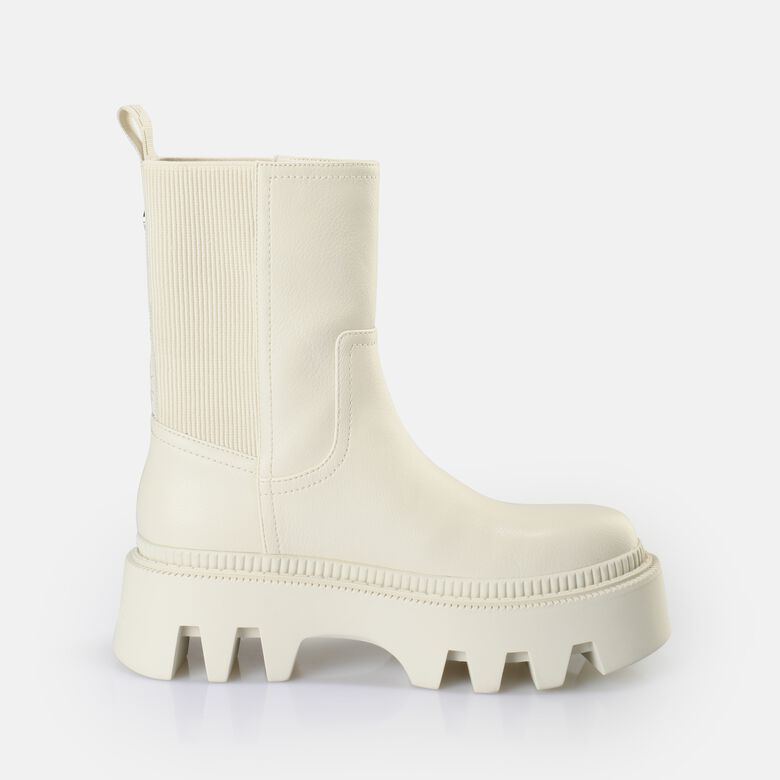 Flora Chelsea HI Bottes vegan, crème