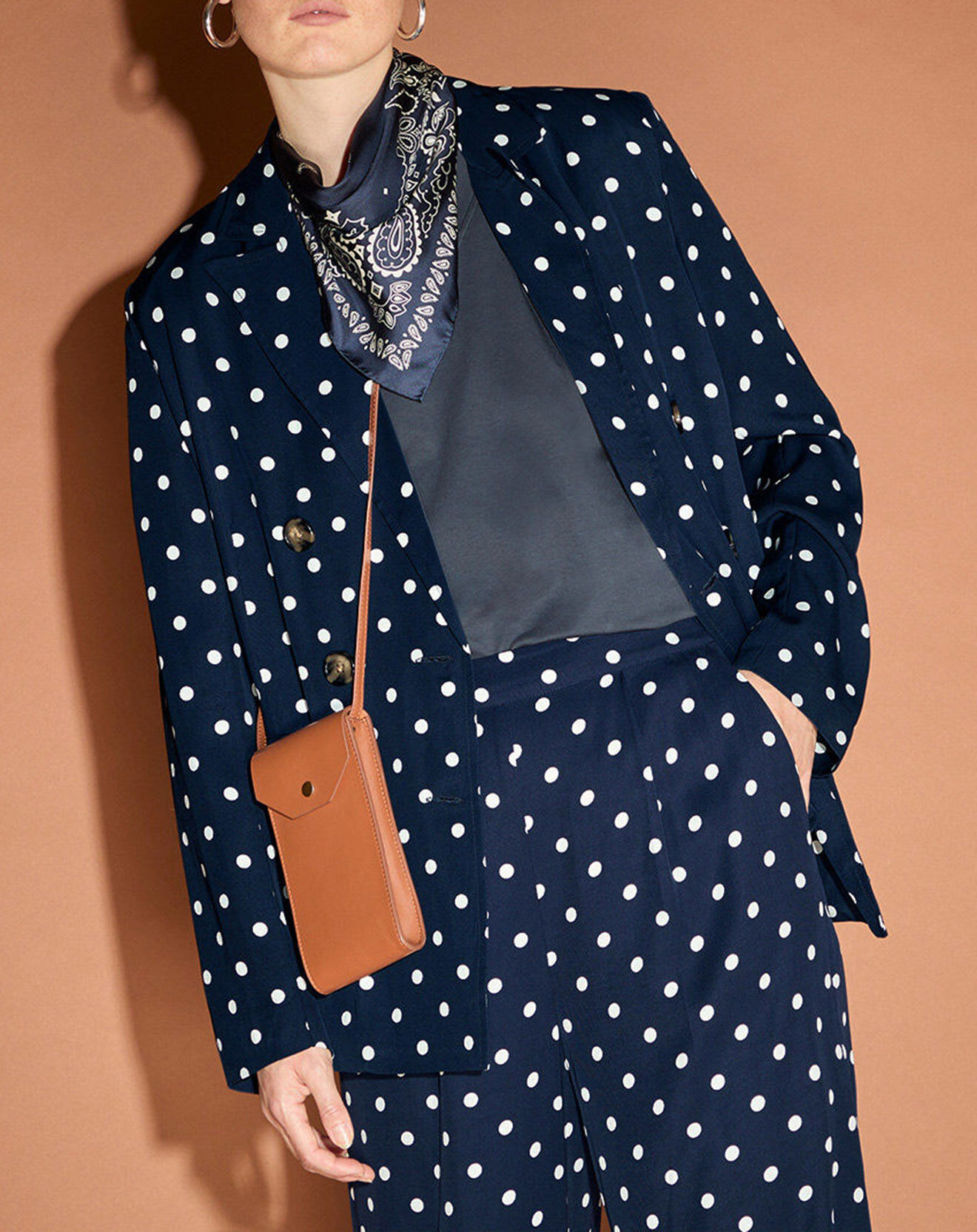 Jodhpur Veste fluide bloom bleue/blanc