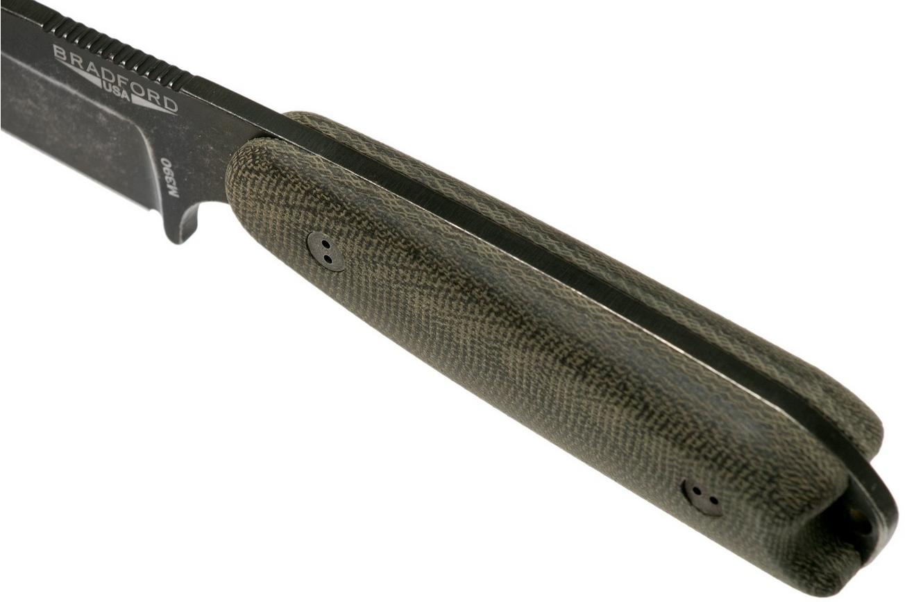 Bradford Guardian 3.5T Tanto, 3D OD Green Micarta Guardian 3.5T M390, Nimbus 3.5T-102N