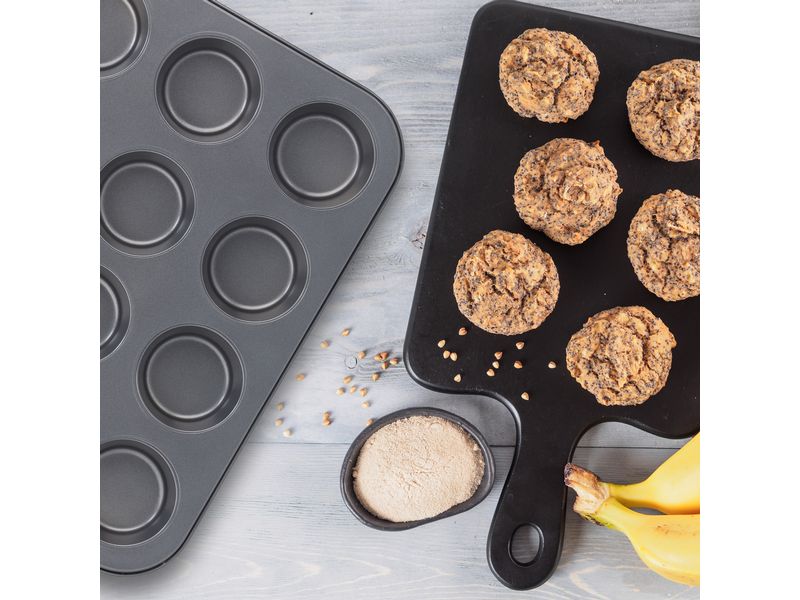 relaxdays Muffin Backform 2 x 12 Mulden Hitzebeständige Cupcake-Formen