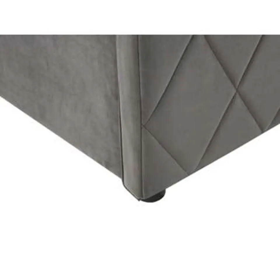 ROCHEFORT - Bed met opbergruimte - Grijs - 160 x 200 cm - Fluweel
