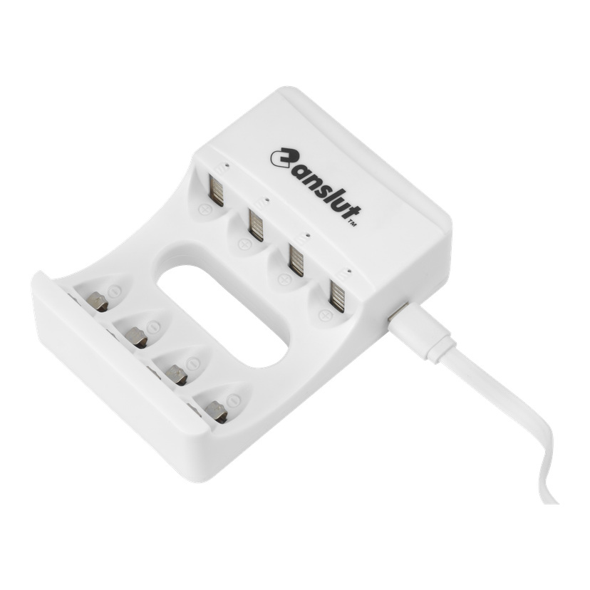 USB-lader for oppladbare batterier 300 mA 1,2 V