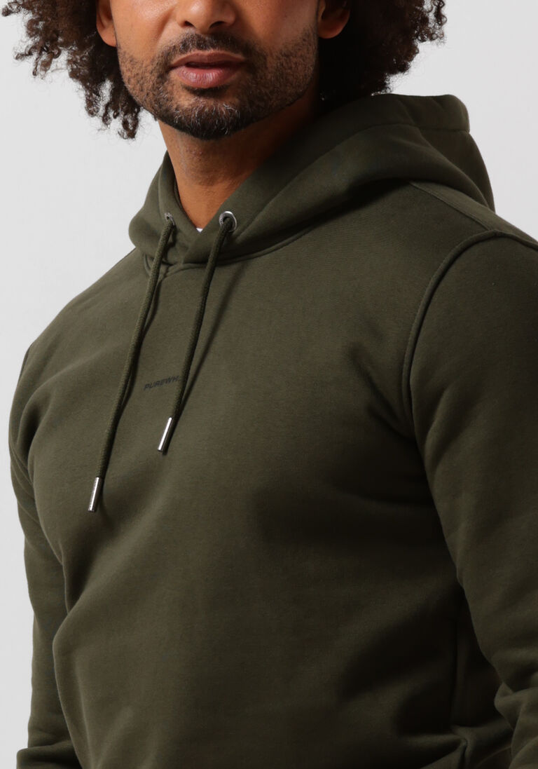 PUREWHITE donkergroene purewhite sweater pure logo hoodie