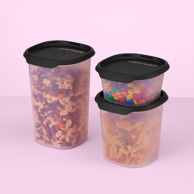 One Touch Fresh® 1,25 l Stapelbarer Vorratsbehälter für Zucker, losen Tee, Linsen und vieles mehr
