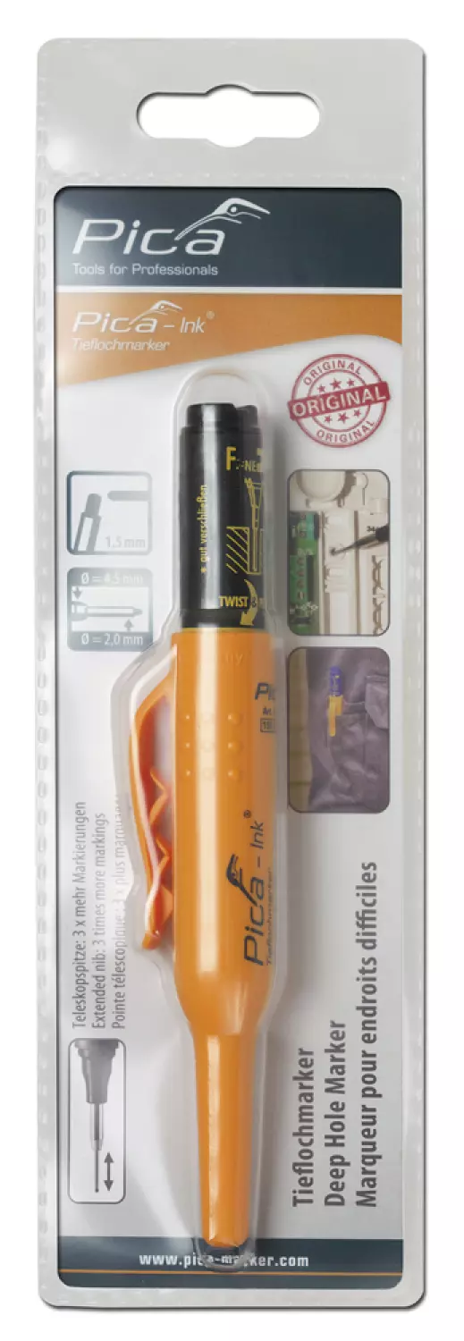 Pica 150/46 Ink Markeerstift voor diepe gaten - Zwart