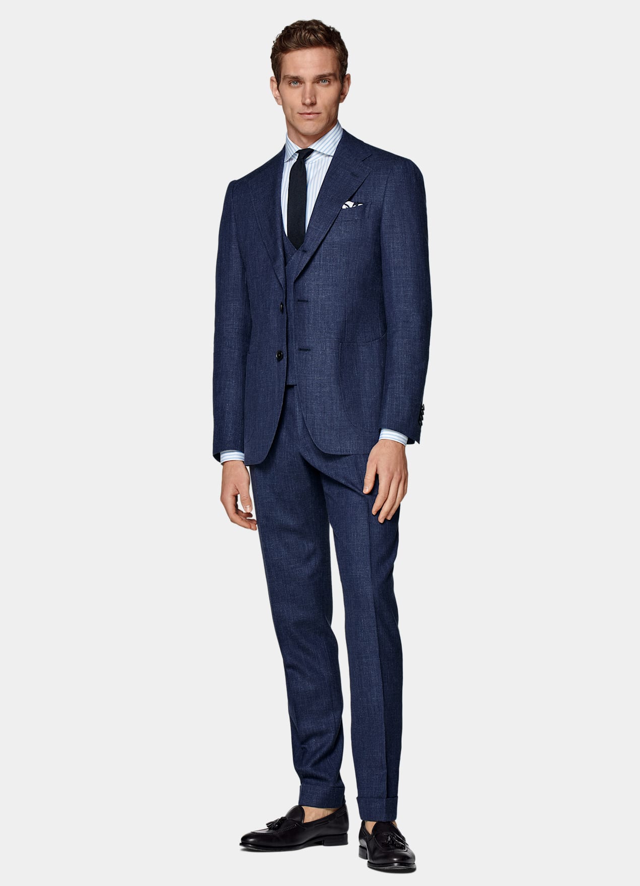 Gilet de costume bleu moyen