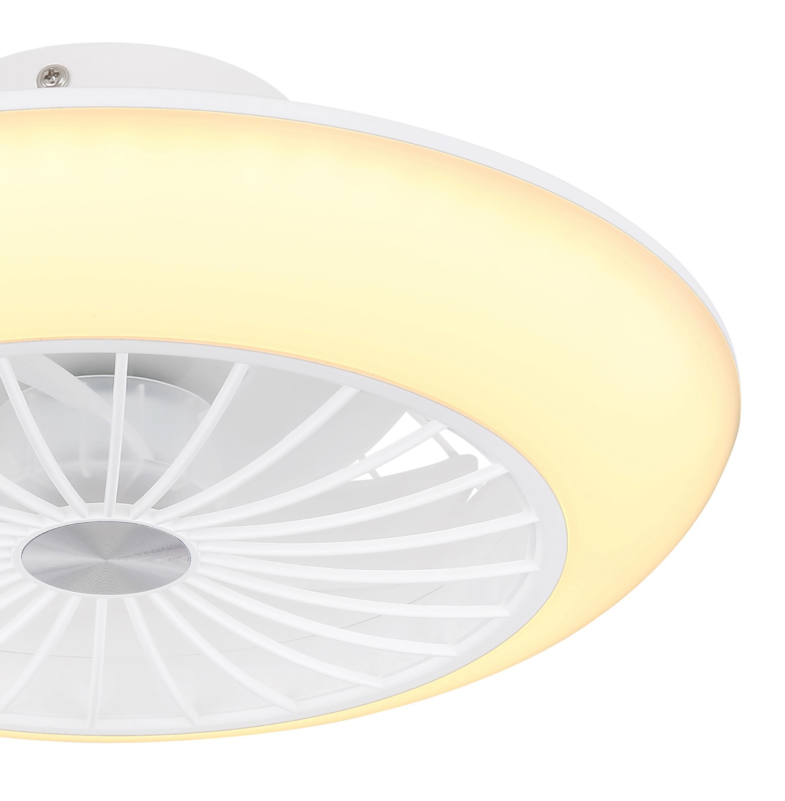 LED-Deckenventilator - weiß matt - Ø 30 cm