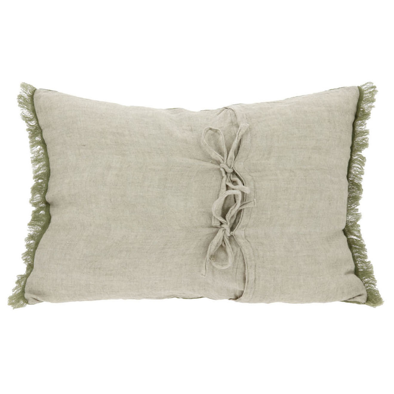 En Fil d'Indienne Housse de coussin Étamine kaki - 40x55 cm