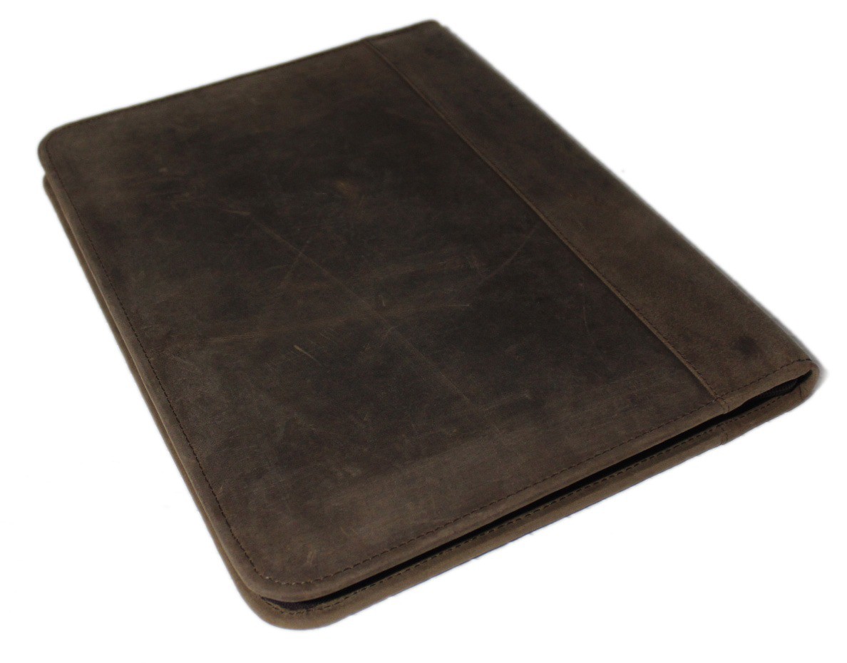 Dokumentenmappe aus Büffelleder, braun, H 35,5 cm, B 27 cm, L 1,5 cm günstig bestellen