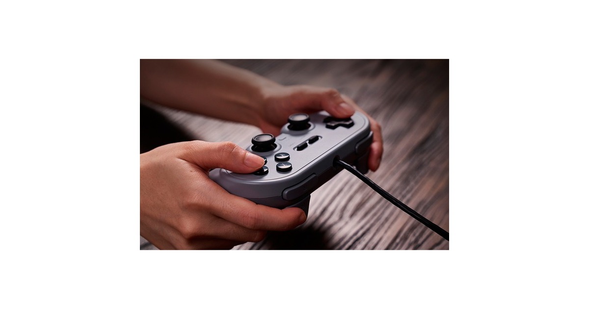 8BitDoPro 2 Wired PS gamepad  (Grijs, Pc, Nintendo Switch)