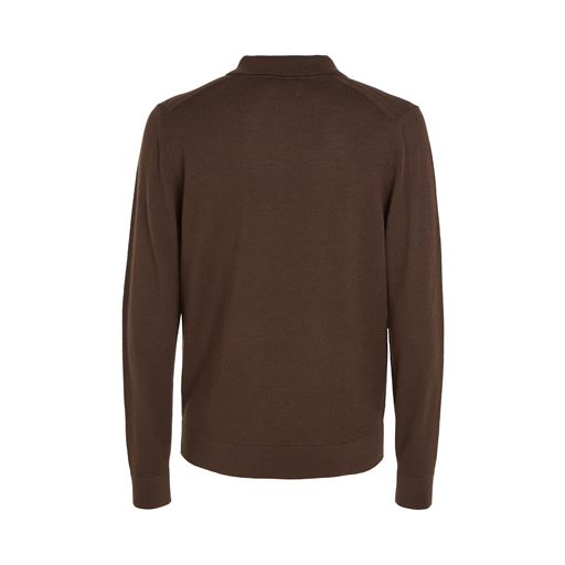 Calvin Klein Merino Polo Pullover, Java, L