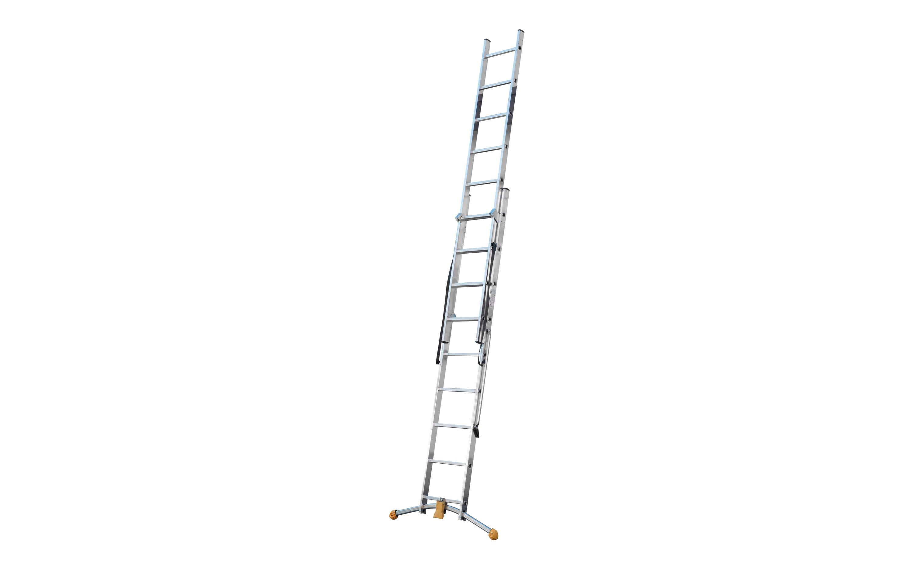 Kombileiter HobbyLOT 2 x 9 Sprossen<br>Als Schiebe- oder Bockleiter einsetzbar