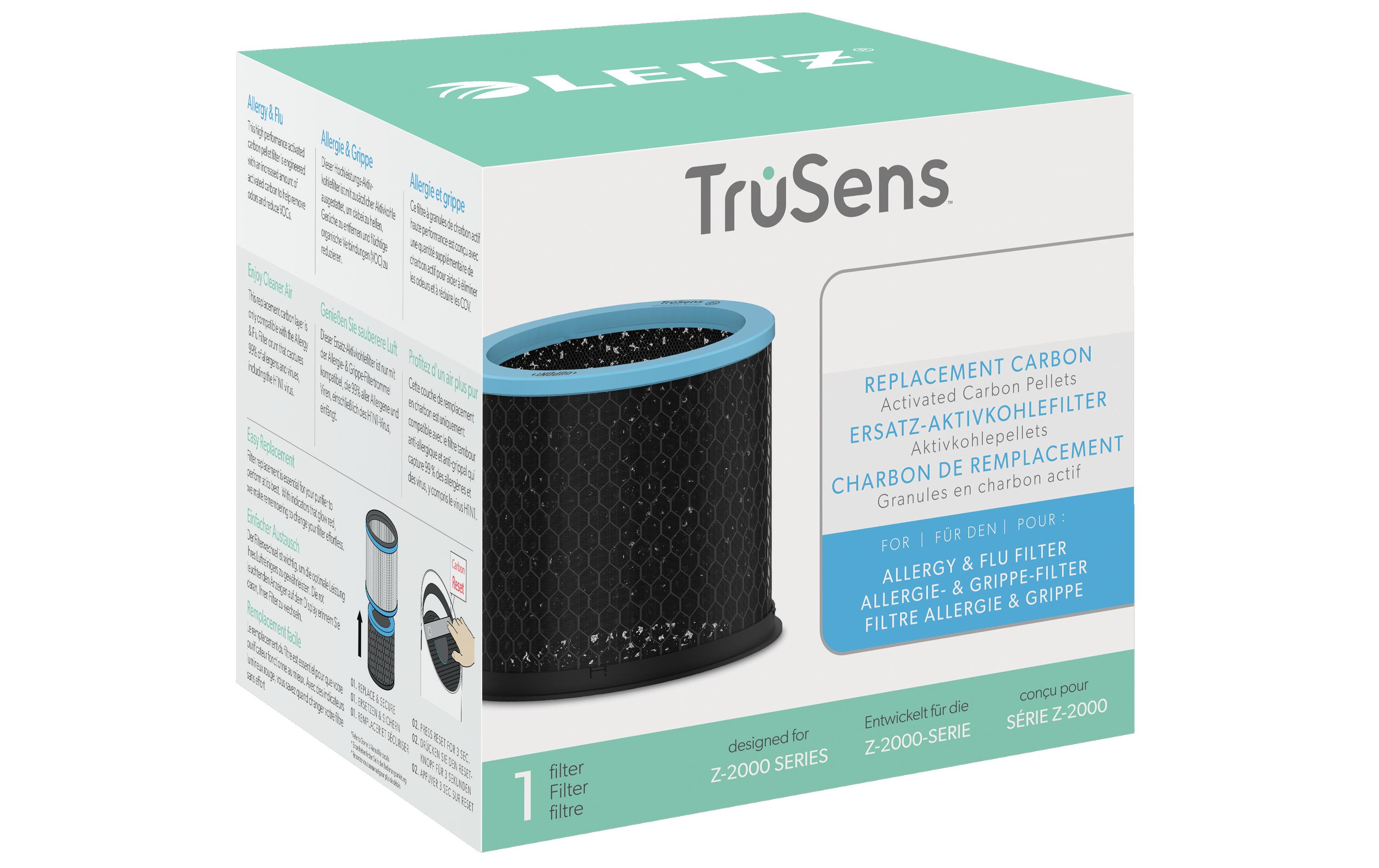 HEPA-Filter TruSens Allergie & Grippe 1 Stück3-in-1 HEPA Filtertrommel kompatibel mit Leitz TruSens Z-2000
