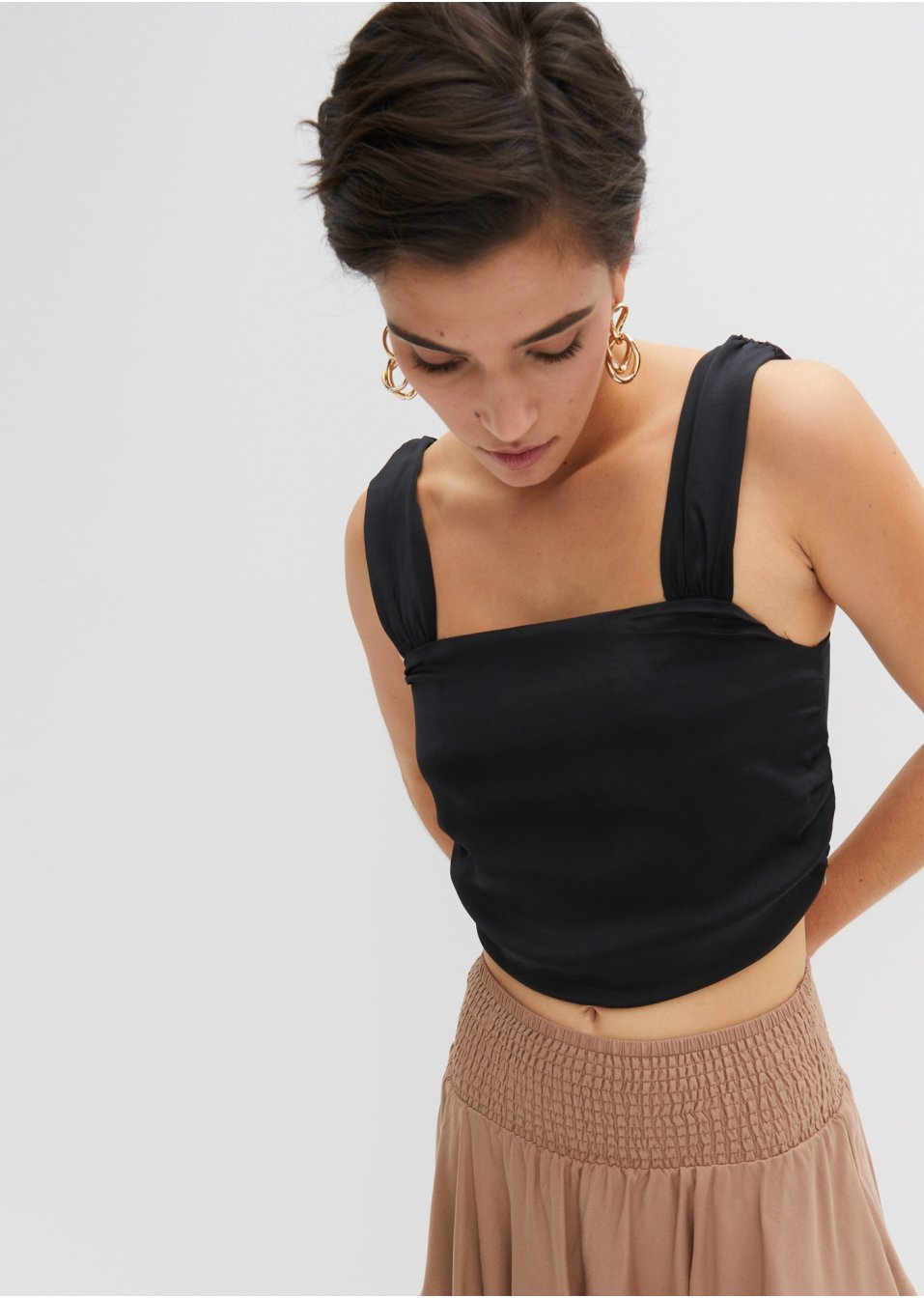 Top blouse en satin