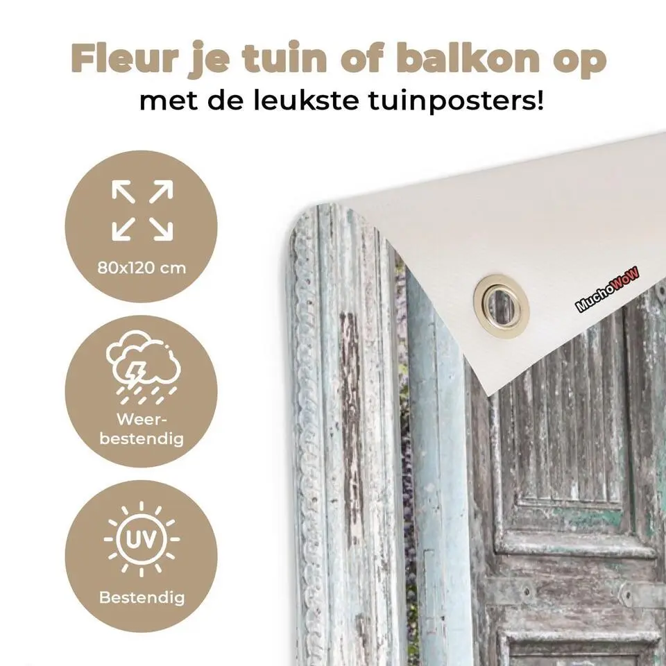 MuchoWow Tuinposter 80x120cm Doorkijk Bos Stenen Lente