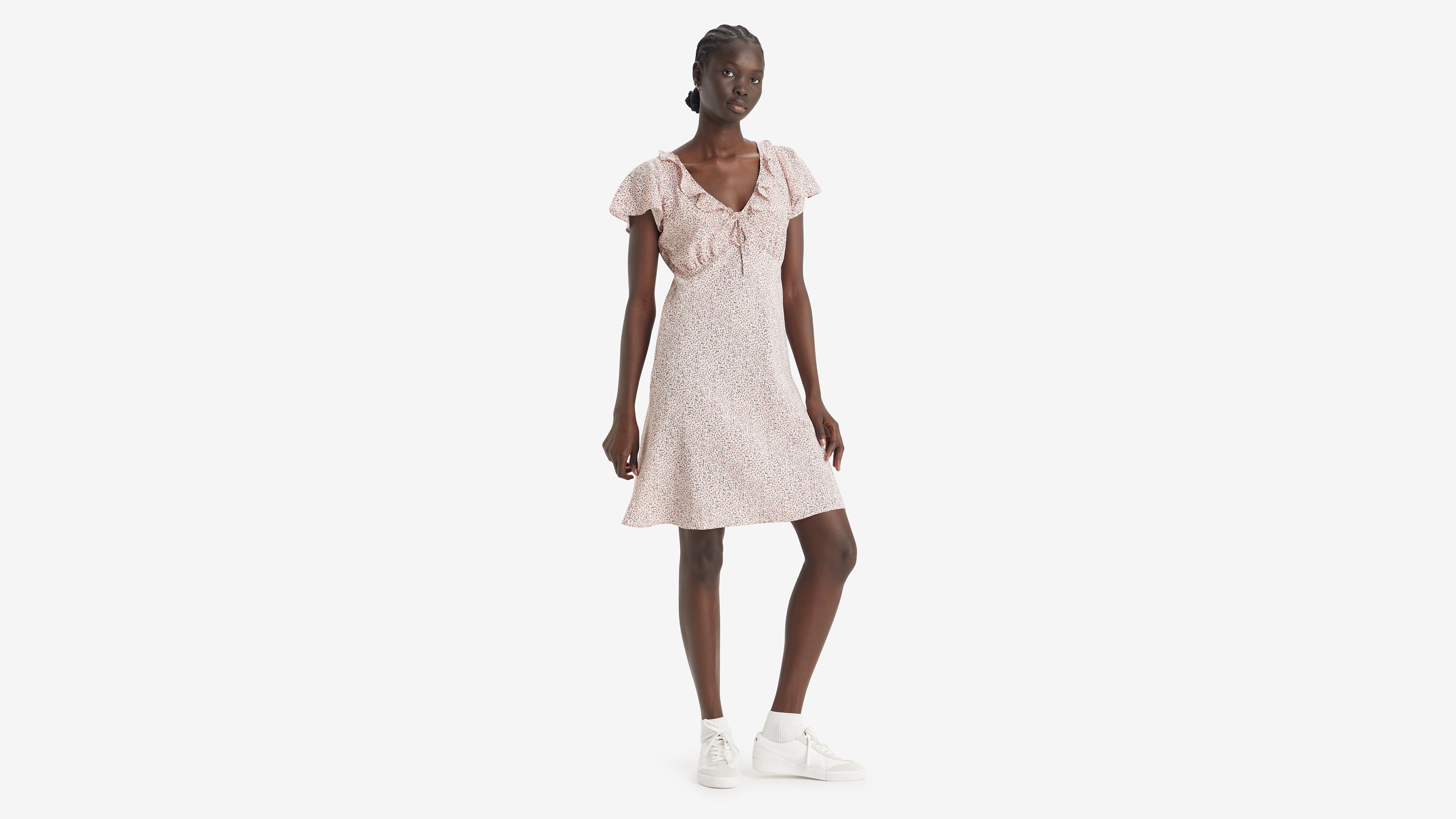 Robe courte Mylene - Beulah Floral Mauve Chalk - Rose