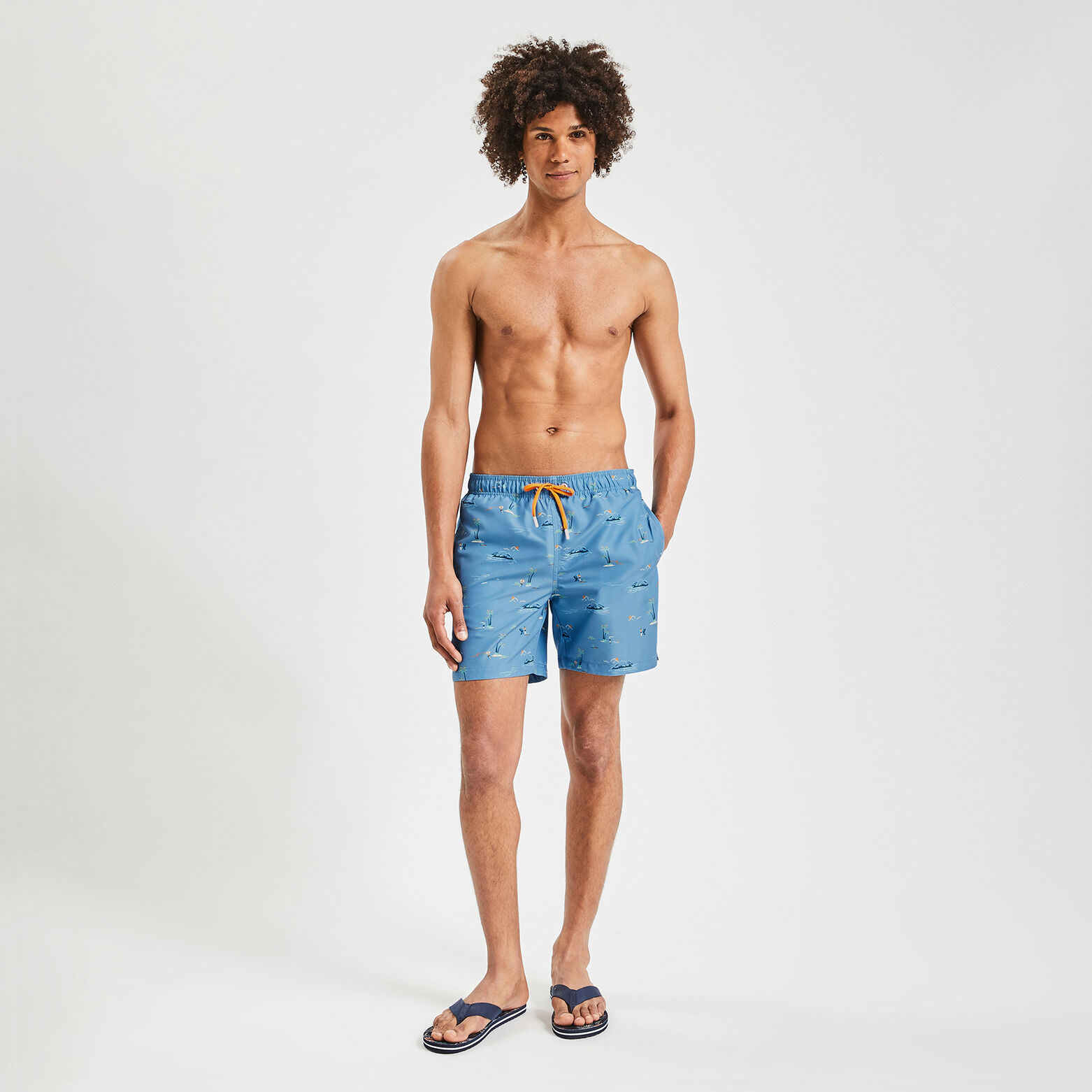 Maillot de bain imprimé Bleu