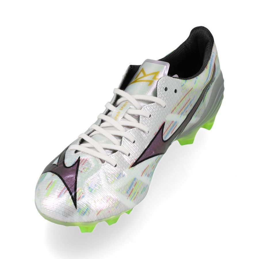 Mizuno Alpha II Made in Japan FG/AG - Blanc/Silver Iridescent/Noir