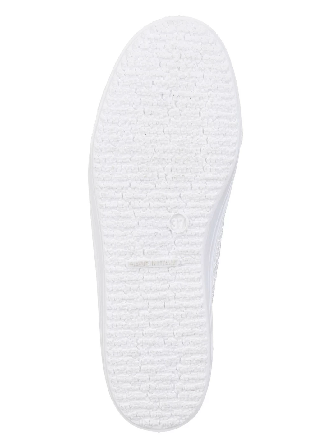Schnürschuh mit Blüten-Stickerei in Spitzenoptik