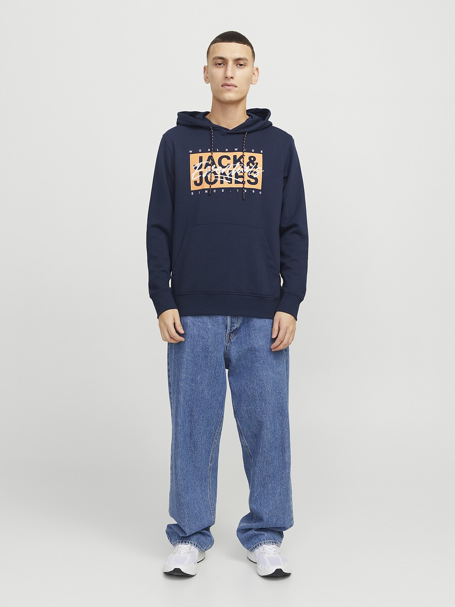 JACK & JONES<br>Moletom com capuz e logotipo