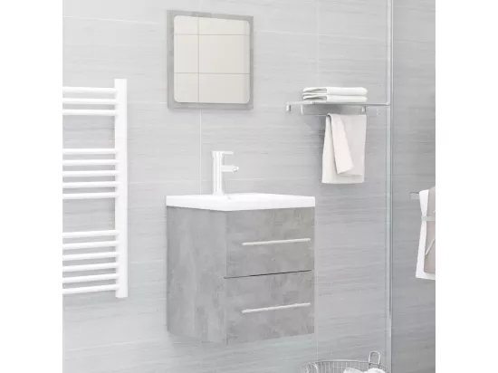Armoire d'évier Gris béton 41x38,5x48