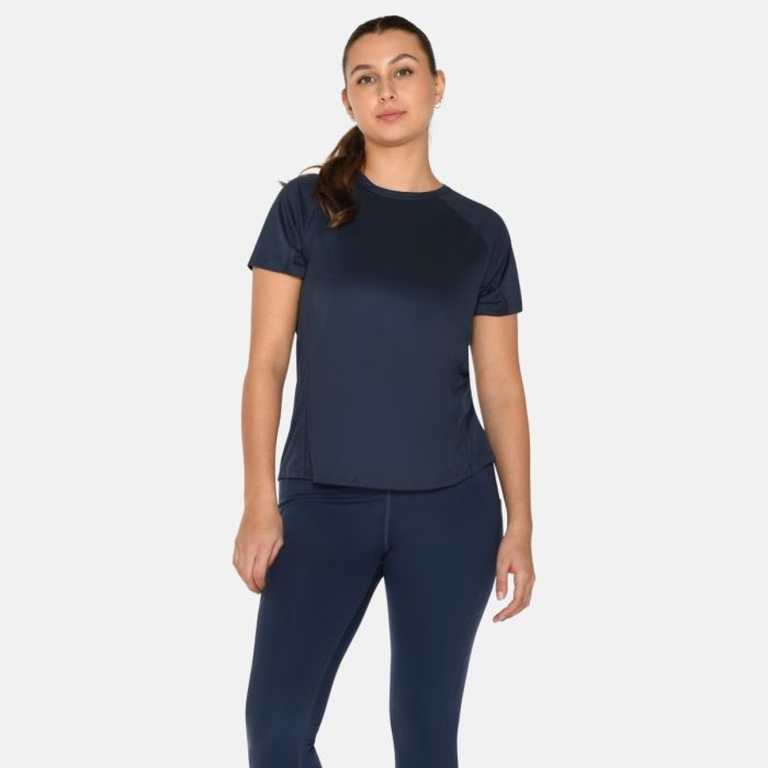 Zebdia Dame T-shirts Sports SS Tee Blå