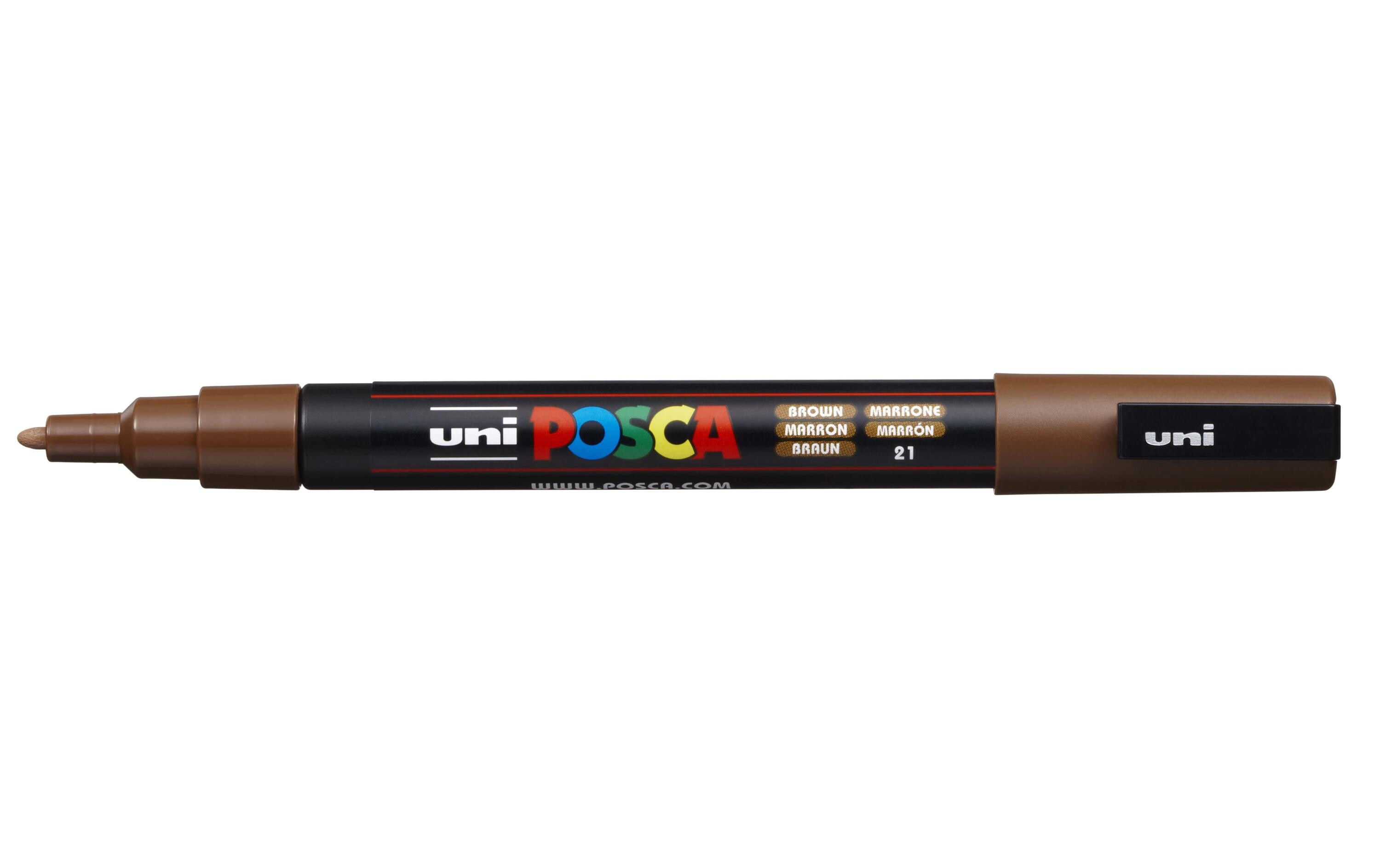 Permanent-Marker POSCA 0.9-1.3 mm BraunUniversell einsetzbarer Marker