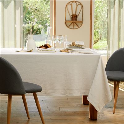 Nappe coton lavé brodé - BECQUET CRÉATION