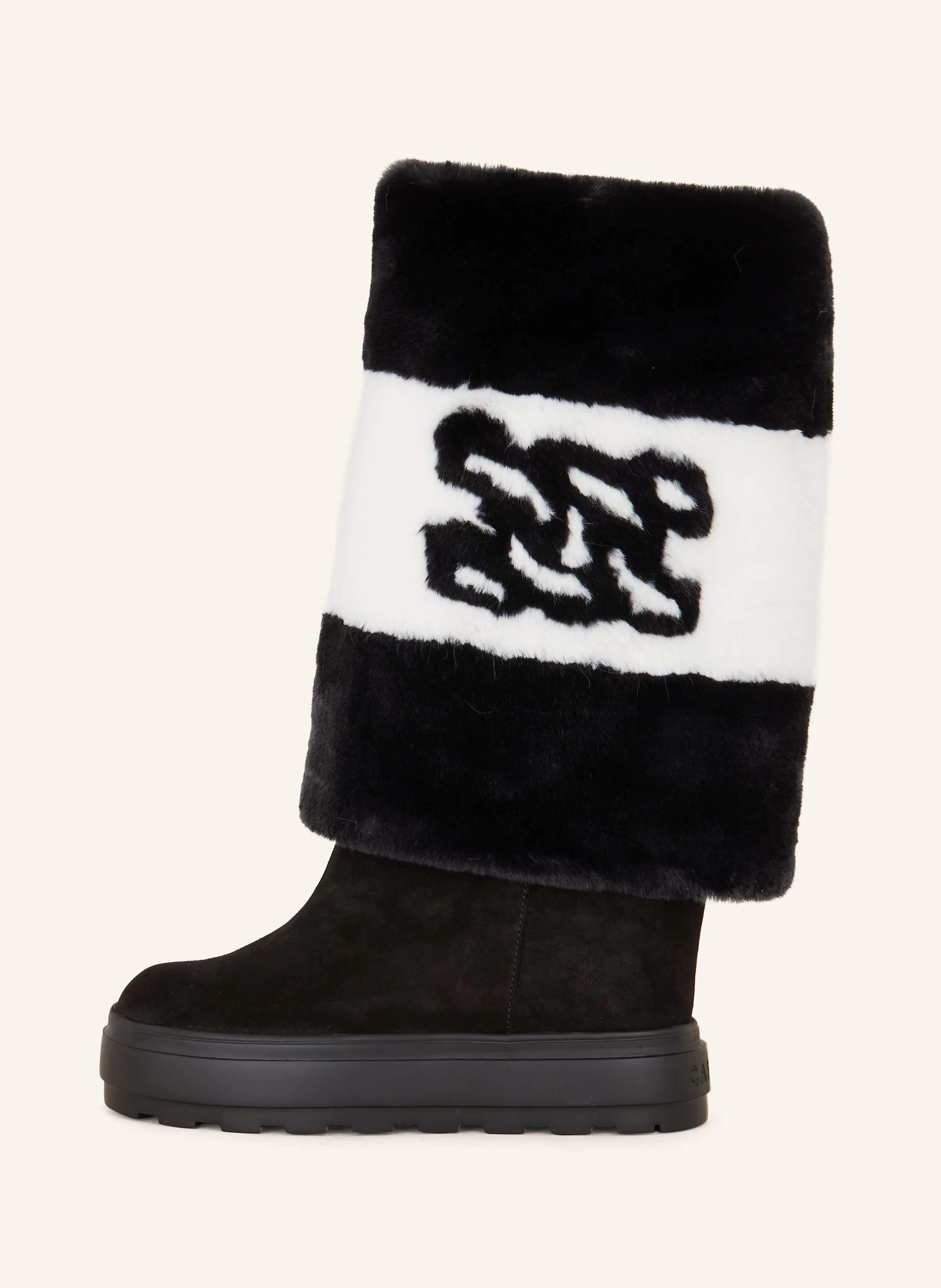 CASADEI Plateau-Boots mit Kunstfell