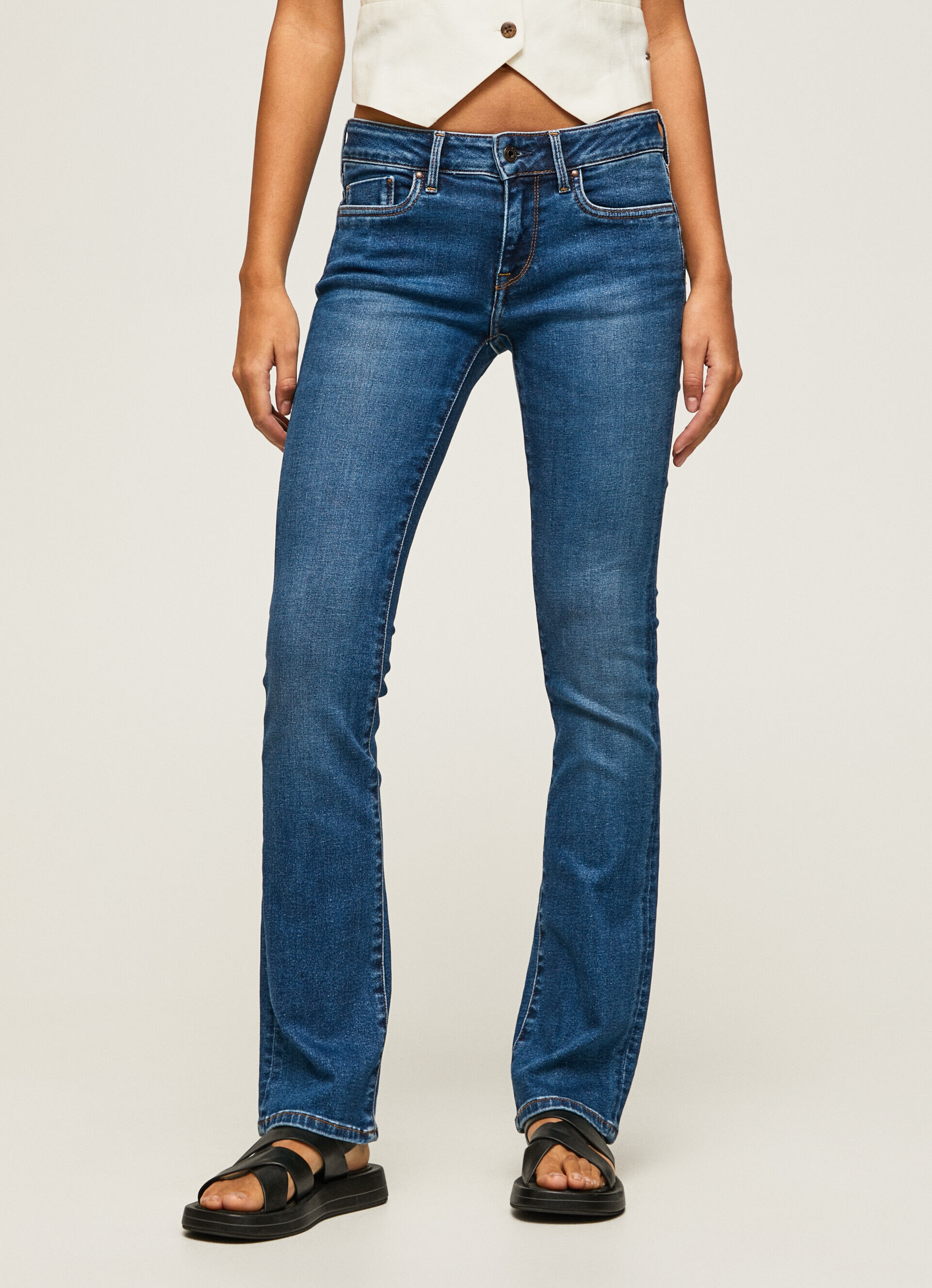 CALÇA JEANS PICCADILLY FIT SLIM COM ELASTANO MÉDIO - jeans