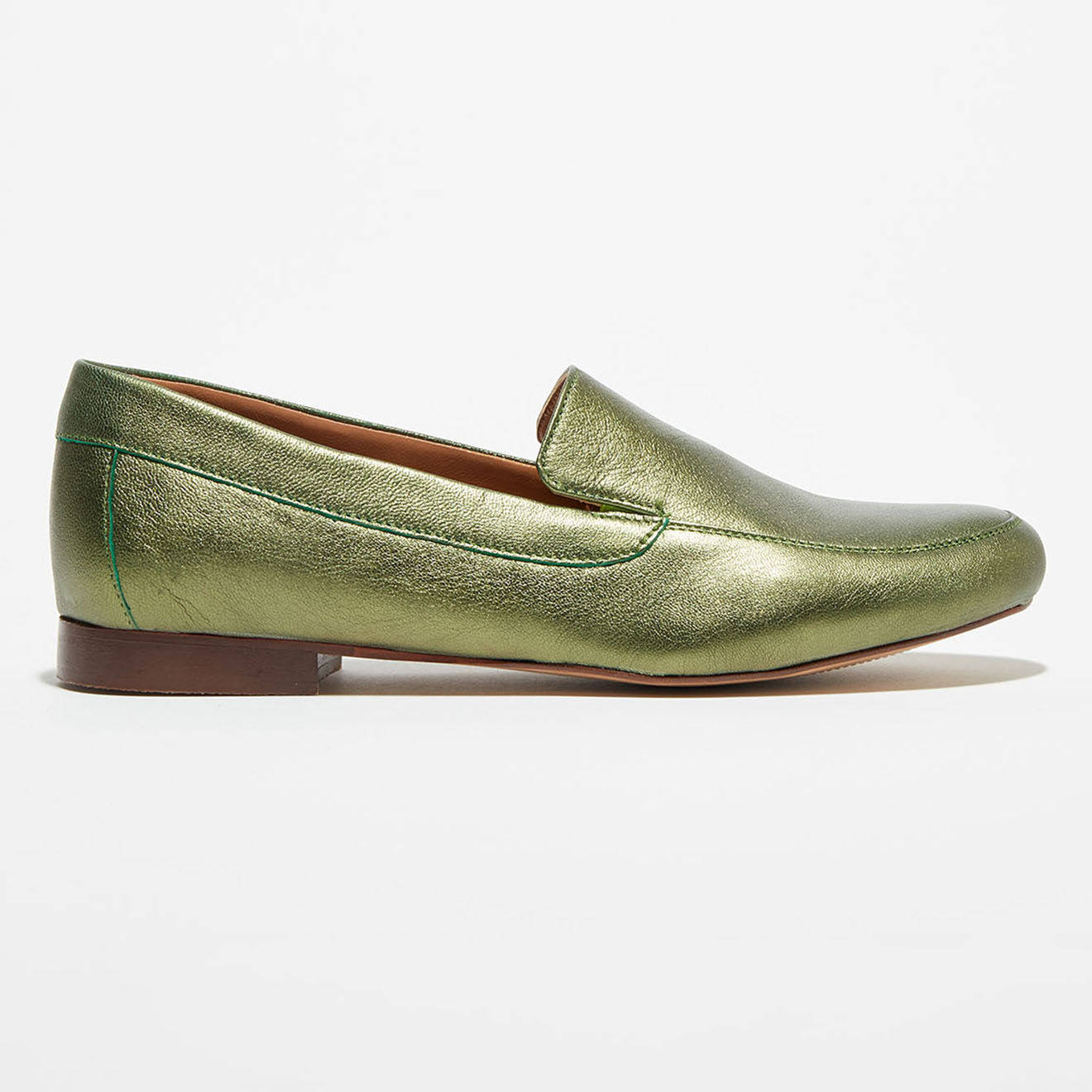 Quartier Latin Mocassins en Cuir Love irisés kaki