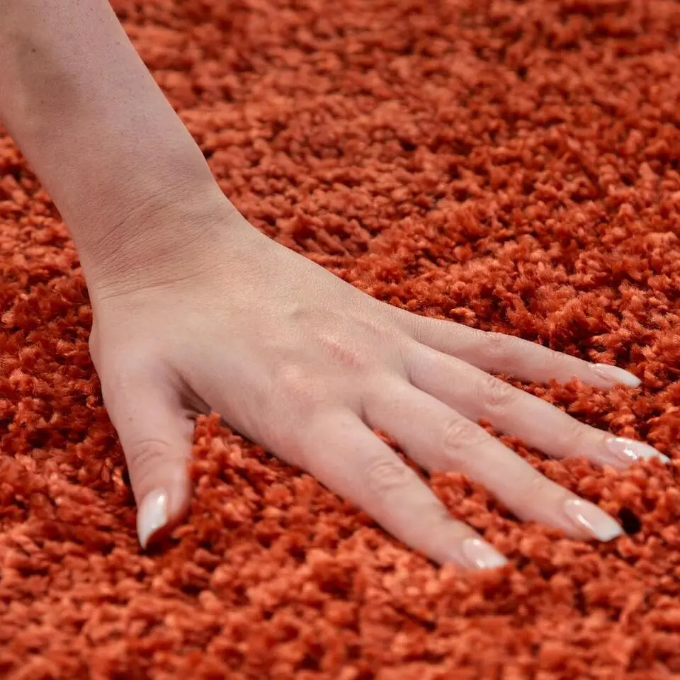 Basic Shaggy vloerkleed Terra / Oranje Hoogpolig - 120x170 CM