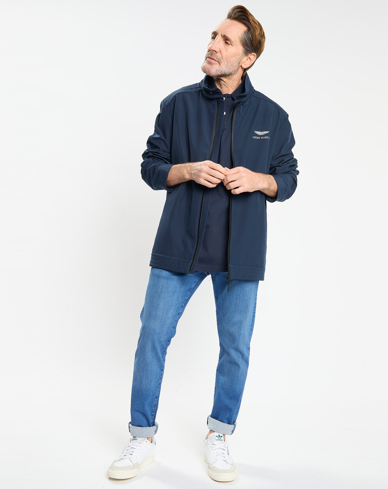 Hackett London Blouson col montant Aston Martin Racing bleu