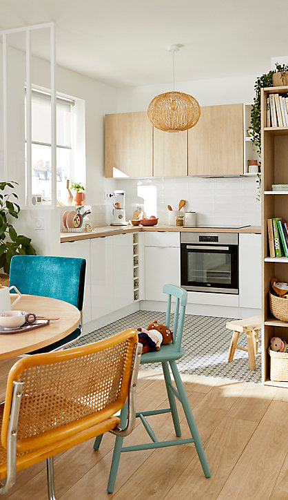 Joue de finition caisson bas Goodhome Stevia et Garcinia Blanc H. 90 cm x l. 61 cm x Ep. 18 mm